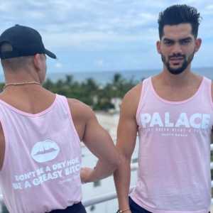 Palace South Beach servers wearing branded tank tops