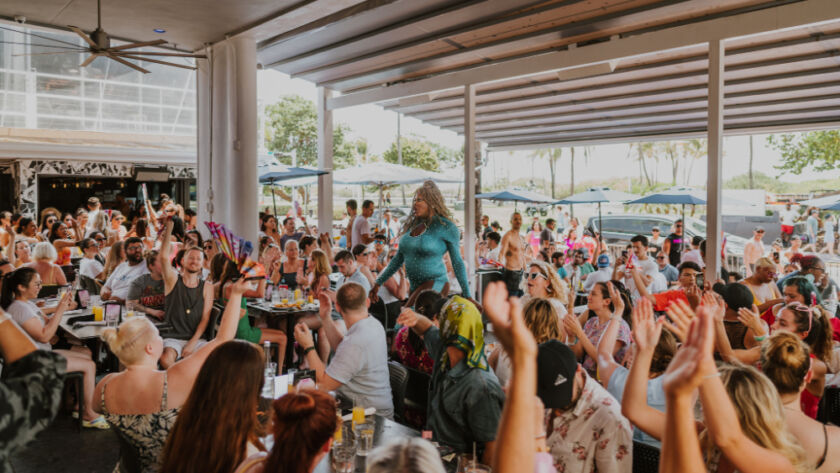 Mother’s Day brunch celebration at Palace South Beach Miami with drag performances and brunch atmosphere