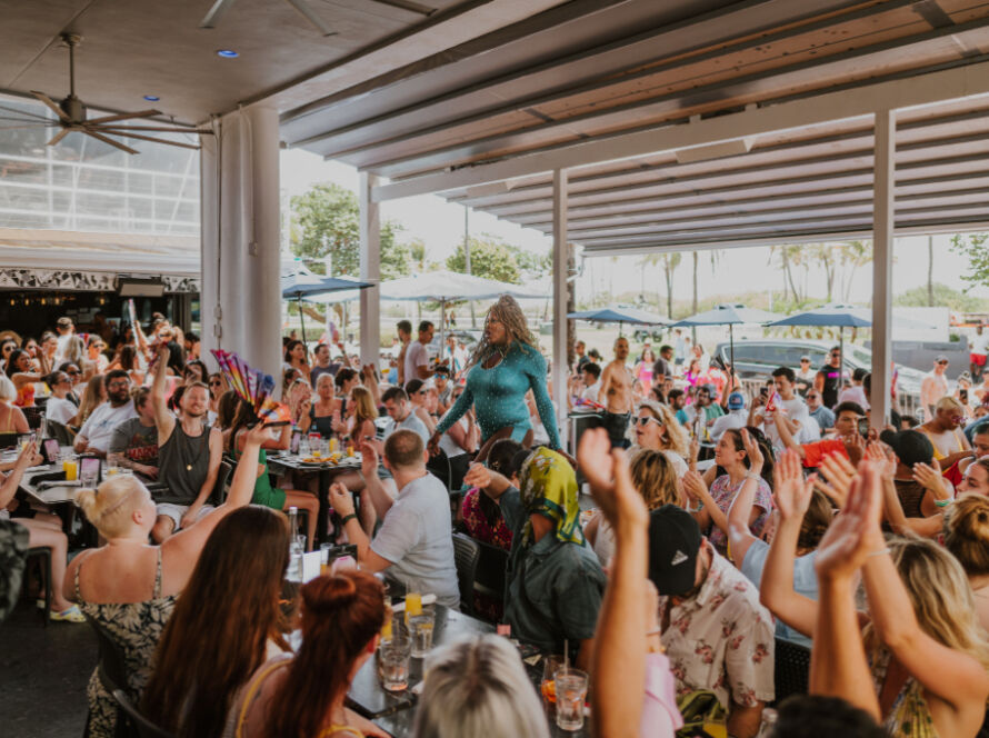 Mother’s Day brunch celebration at Palace South Beach Miami with drag performances and brunch atmosphere