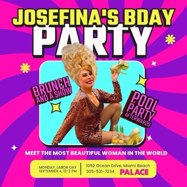 Kick off your week on the BEST leg. Join us tomorrow Monday Sept 4th for a VERY SPECIAL brunch celebrating a very special beauty, the amazing @lamujerdelosglobos . We will sing, we will dance, we will laugh and enjoy her energized performances followed by our Labor Day Rooftop Pool Party. We can’t wait!